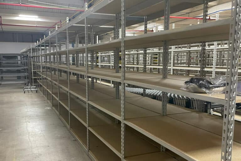 Used Rivet Shelving 18"D x 48"W x 7'H RivetStyle Shelving for Sale