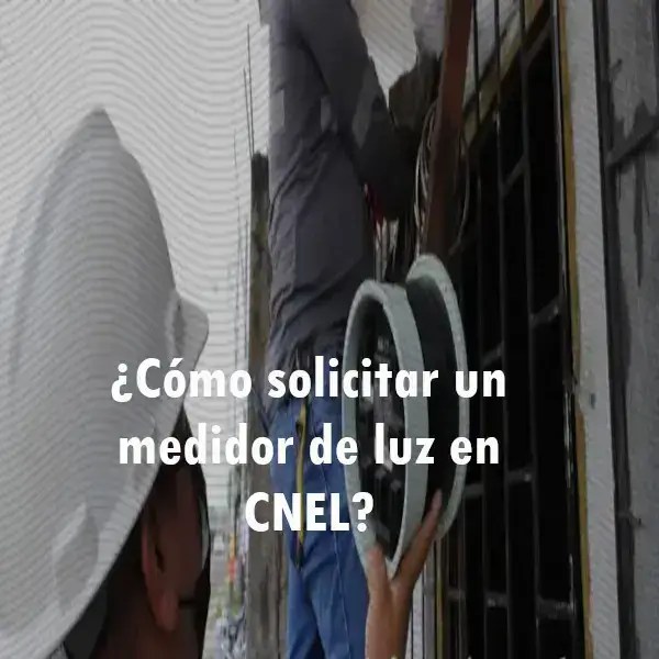 ¿Cómo solicitar un medidor de luz en CNEL? 2024 ecu11