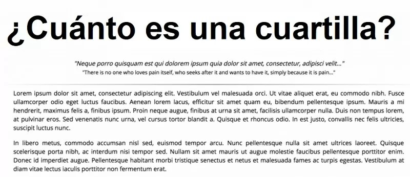 Cuánto es una cuartilla Ecuador Noticias