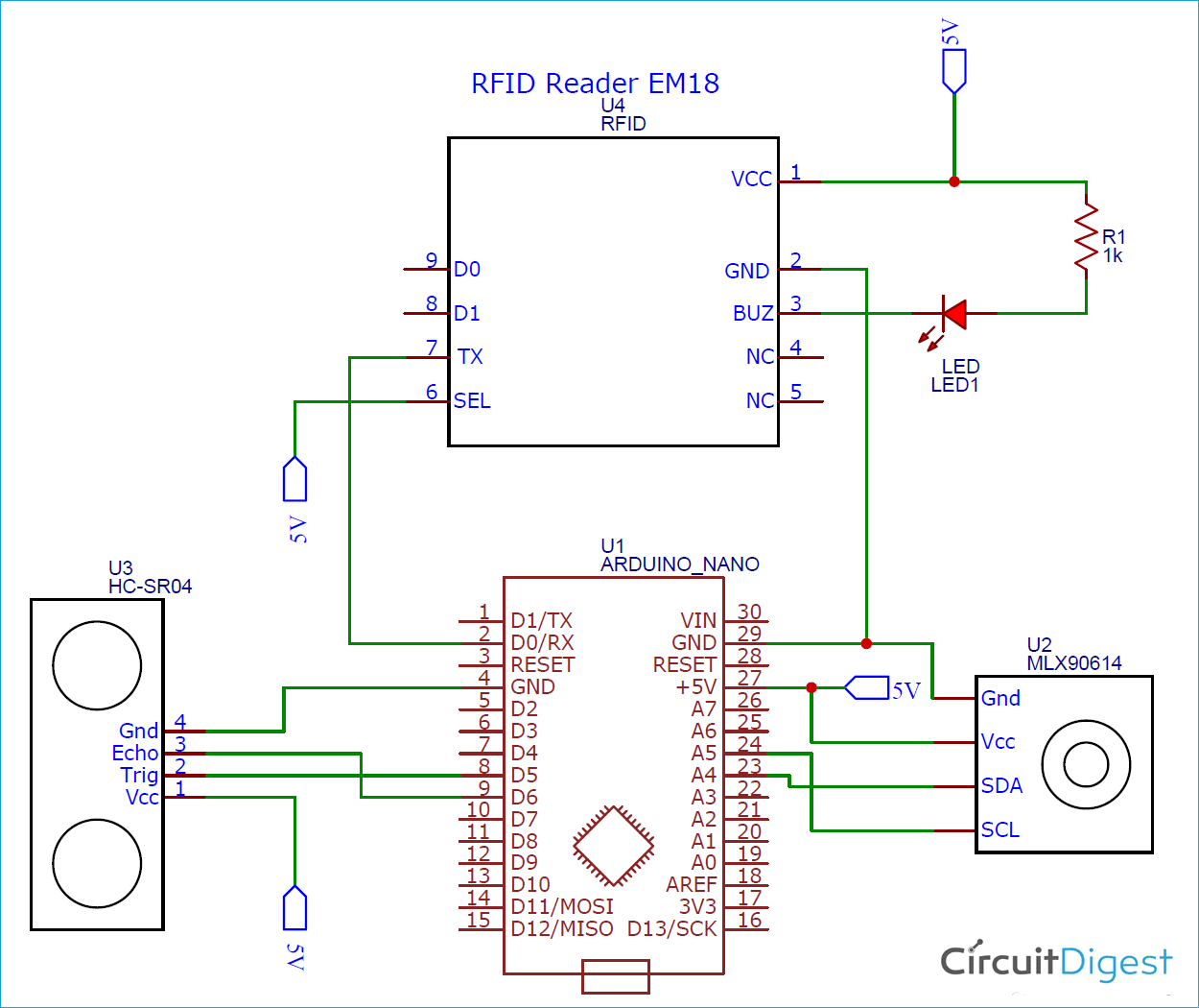 Detección de temperatura corporal sin contacto basada en RFID