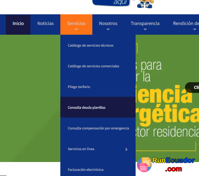 Consultar Planilla de Luz Latacunga 2024