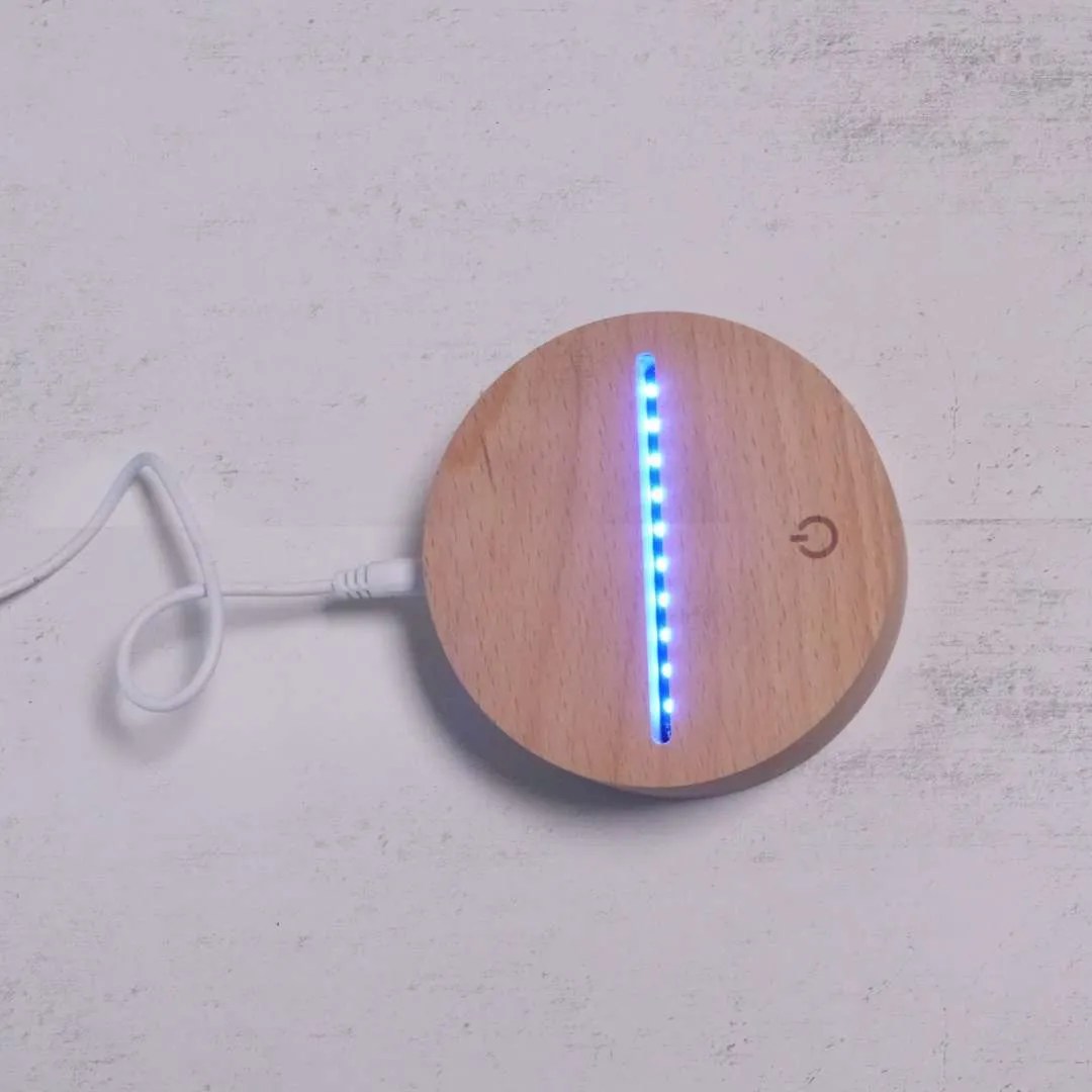 Bases Para Lámparas De Led Color Madera Ecut