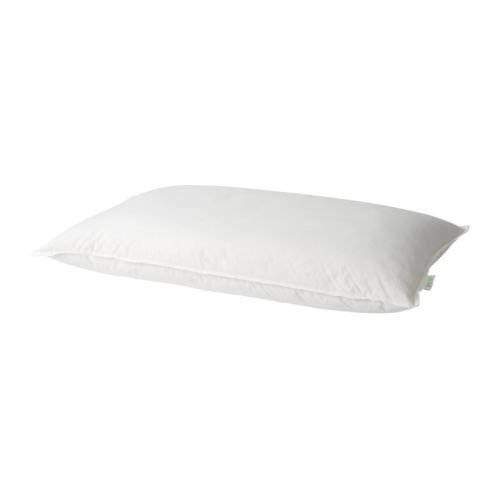 Ikea GOSA PINJE Pillow a low profile down feather pillow stomach