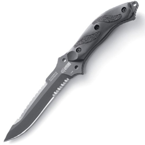 BLACKHAWK Black NightEdge Serrated Edge Fixed Blade Knife Mary J