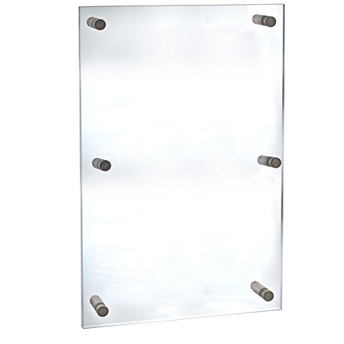 Acrylic Frame 30″ X 40″ Standoff Sign Holder with Four 1″ D Satin