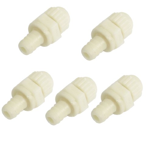Screw End Cap Water Dispenser Plastic Drain Valve 5 Pcs White coconuas153