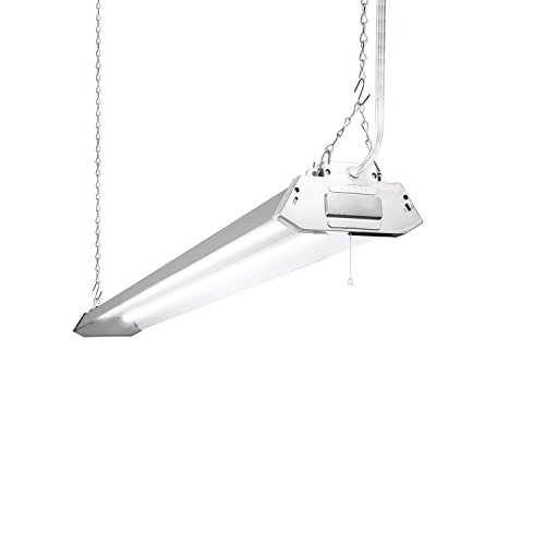 Garage LED Shop Light Fixture Replaces Fluorescent Garage Lights