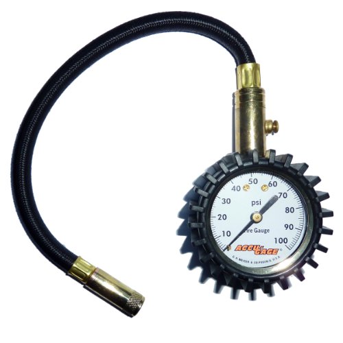 AccuGage H100X Professional Tire Pressure Gauge with Protective Rubber