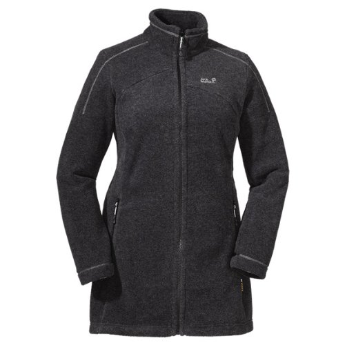 Jack Wolfskin Damen Fleecemantel Klondike Coat Women, Graphite, XL