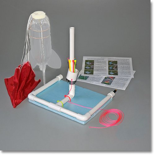 ==Soda Bottle Water Rocket Preassembled Launcher Toy + Red Parachute