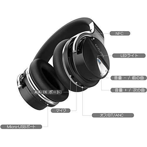 価格比較 Dylan Bluetooth ヘッドホン アクティブノイズキャンセル機能搭載 HiFi高音質 密閉型