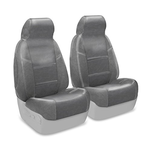Light Gray Coverking Front 50/50 Bucket Custom Fit Seat Cover for