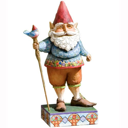 Garden Gnome Jim Shore STANDING GARDEN GNOME STATUE 4007763 NIB