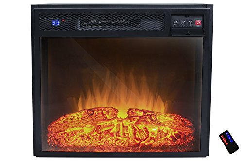 AKDY 23 Black Electric Firebox Fireplace Heater Insert WRemote Azfl