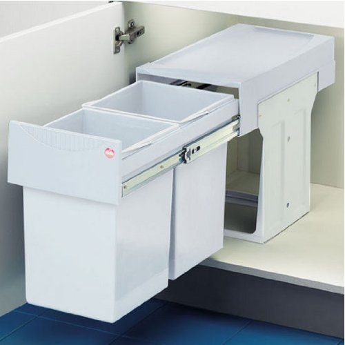 'Hafele Double Waste Bin White' Check Price CraigUPatrickeu