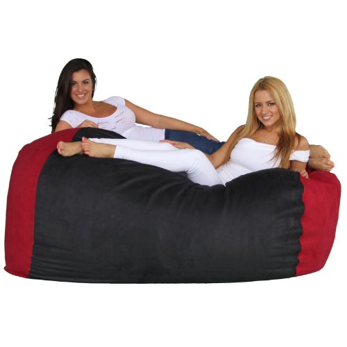Bean Bag Chair 5 Feet Fugu Brand Large Red and Black MichaelDixonMlMX