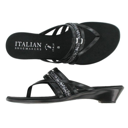Italian Shoemakers Aveeno Pewter Multi Italian Sandals