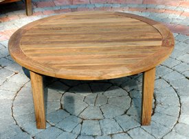 Round Wood Patio Table Images