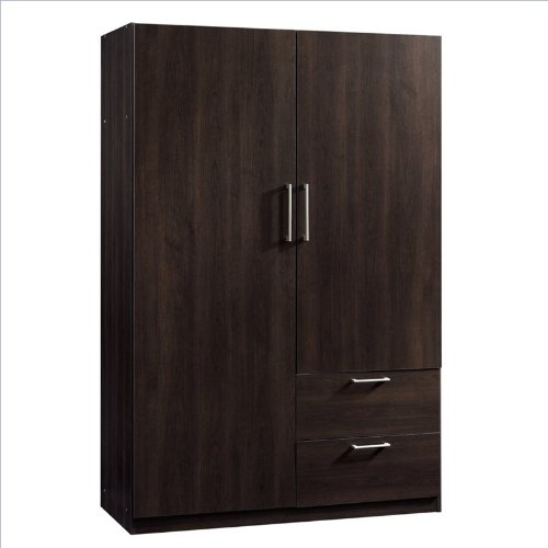 Sauder Beginnings Wardrobe Storage in Cinnamon Cherry Top