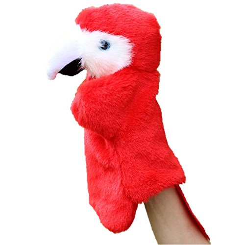 Cute Animal Hand Puppet Toy Dolls Parrot Puppet,bird puppet,red bird