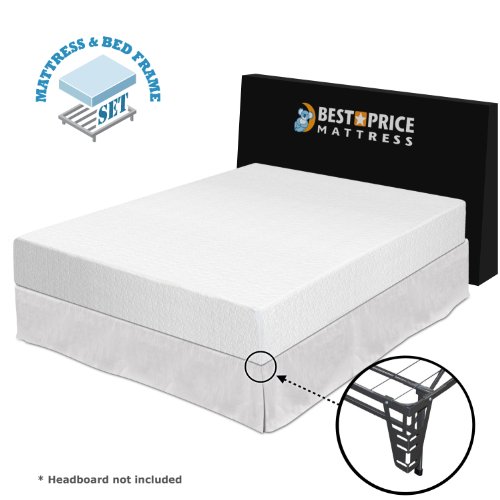 Best Price Mattress Queen size 10" memory foam mattress + Bed Frame