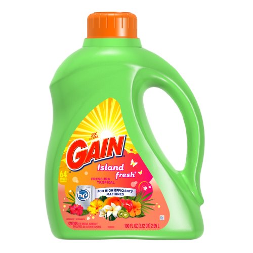 Gain Liquid Detergent for High Efficiency Machines, Island Fresh, 64
