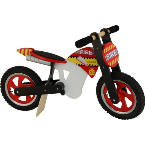 Save on Kiddimoto Wooden Balance Training Bike Scrambler Fire Low