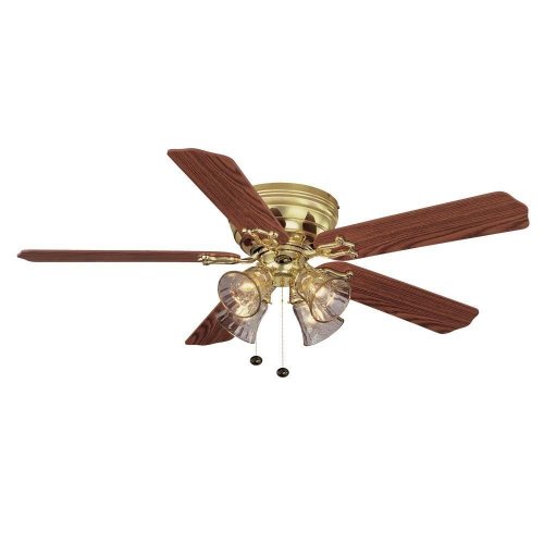 Hampton Bay Carriage House 52 in. Indoor Ceiling Fan polished brass