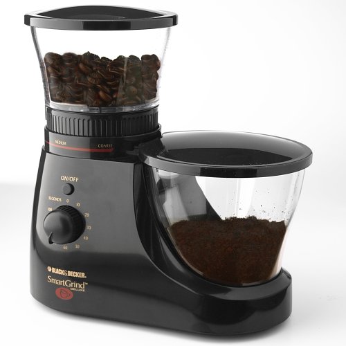 Black & Decker CBM7B SmartGrind Deluxe Coffee Bean Burr Mill Black
