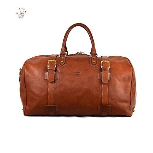 Leather Travel Bag Brown Made In Italy All Travel Bag