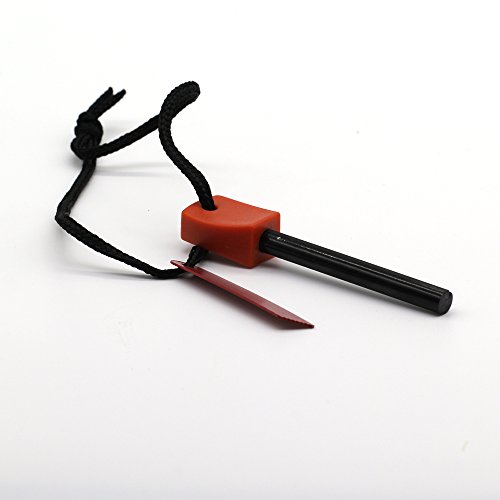 Get Survival Magnesium Flint Stone Fire Starter Lighter With Red