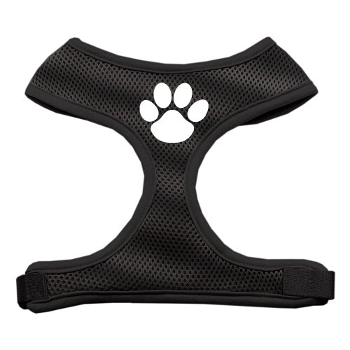 Pet Harnesses Paw Design Soft Mesh Harnesses Black Large Free Gift of