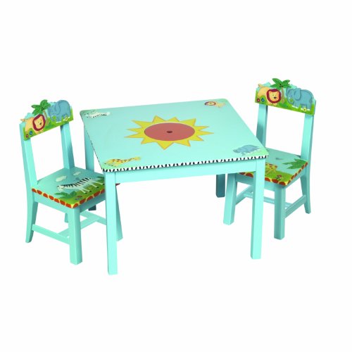 Guidecraft Safari Collection Table And Chairs Set Owenabvzq