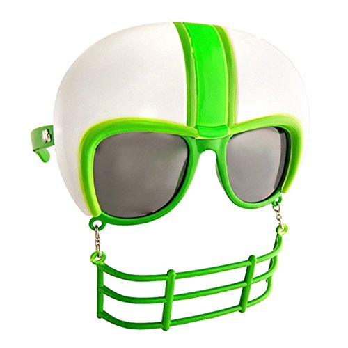 Football Helmet Sports Costume Party Sunglasses by Game Shades (lime