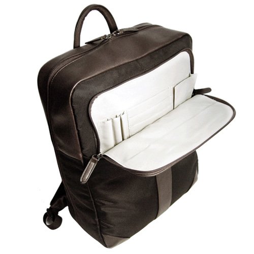 Deluxe Genuine Leather with Designated Laptop Compartment Backpack for