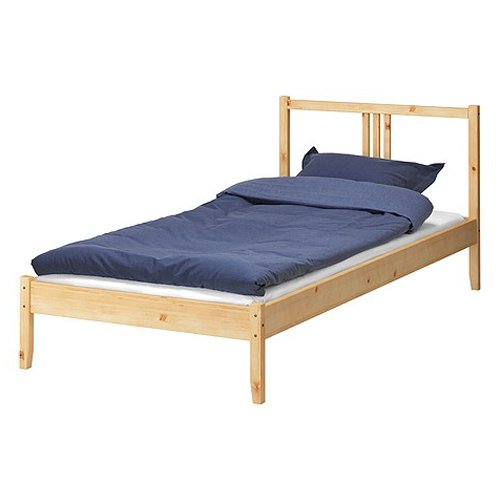 Ikea Twin Bed Frame Solid Wood with Headboard