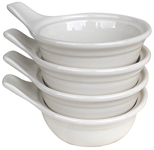CAC Ceramic Single Serve Casserole Baking Dish with Handle