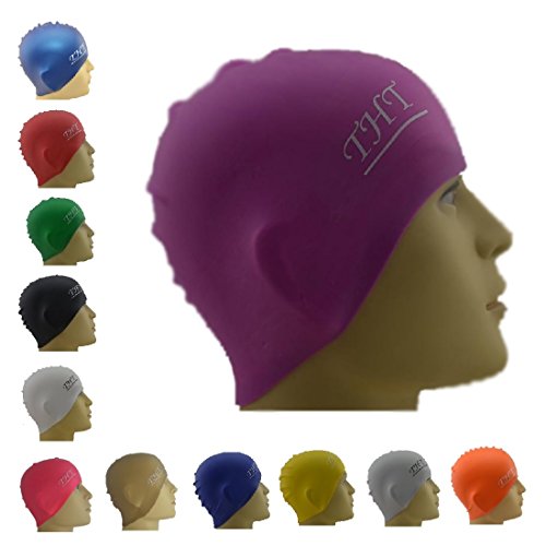 1 Natural Silicone Swimming Cap Perfect To Keep Hair Dry Recreational Competitive and Fitness