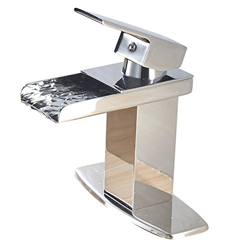 Eyekepper Waterfall Bathroom Sink Faucets Modern Single Handle Chrome