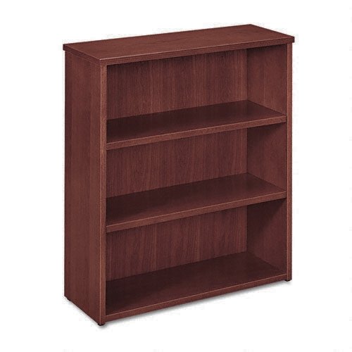 Basyx Bw Wood Veneer Series ThreeShelf Bookcase, 355/8W X 13D X 41H