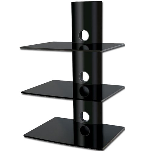 Black Floating Glass Shelf (15 Image) Wall Shelves