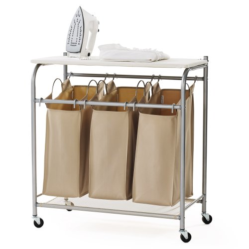 Laundry Sorter with Ironing Board Top Funk This House