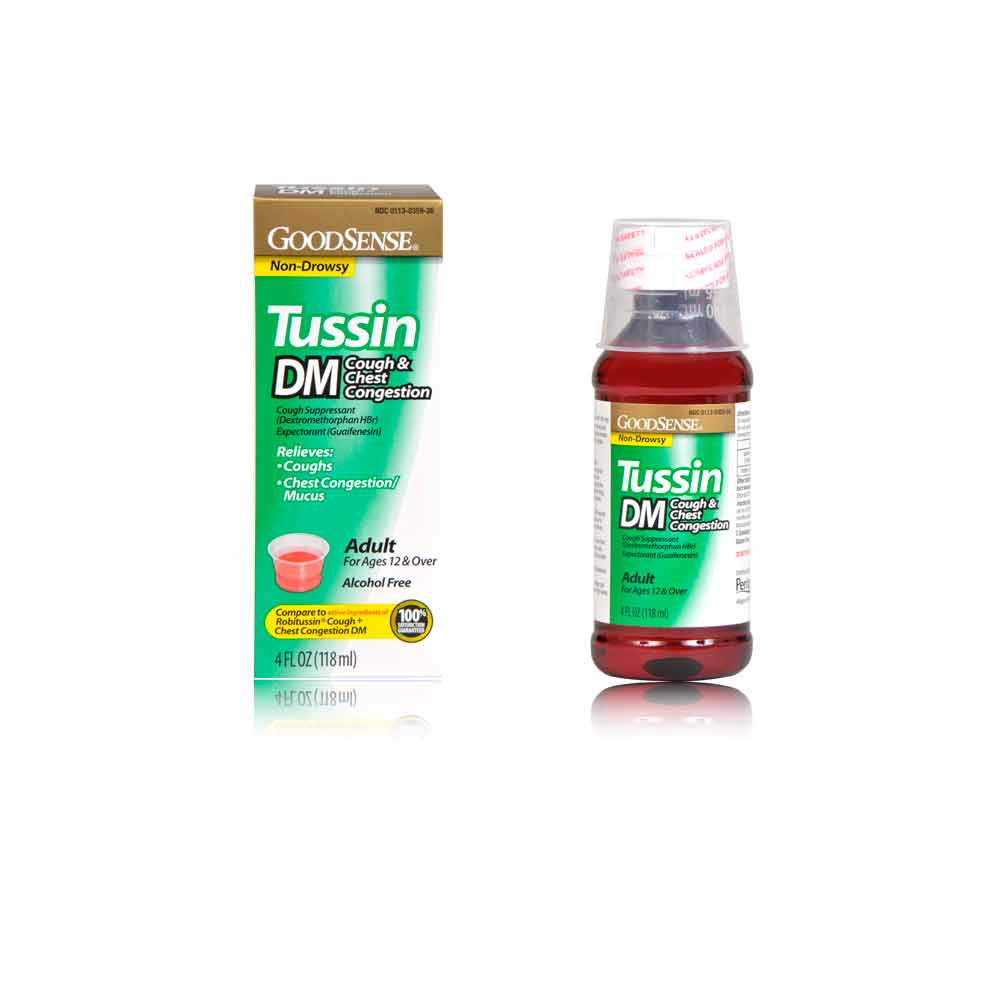 GoodSense Tussin DM, Cough and Chest Congestion, 4 Fluid