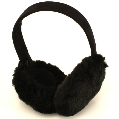 Winter Fuzzy Ski Earmuff Ear muff Warmer Headband Black (655209045989)