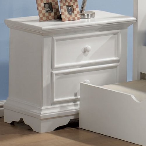 > Cheap Coaster Hillcrest Classic 2 Drawer Nightstand in Matte White