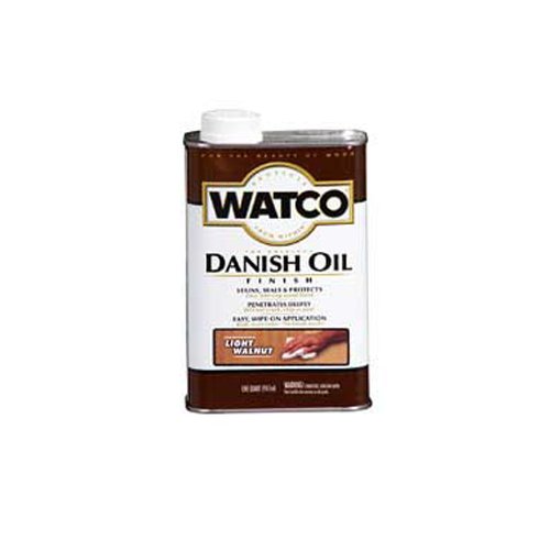 RUSTOLEUM 65541 Watco Quart Light Walnut Danish Oil Finish, New, Free