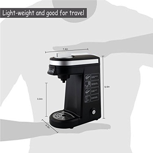 Single Serve Kcup Coffee Maker Removable Drip Tray & Water Reservoir