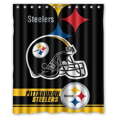 Steelers Shower Curtains, Pittsburgh Steelers Shower Curtain, Steelers