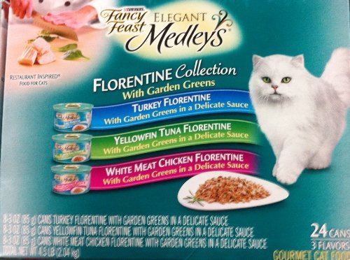 Fancy Feast Elegant Medleys for Cats Florentine Collection with Garden Greens 3 oz. cans (pack