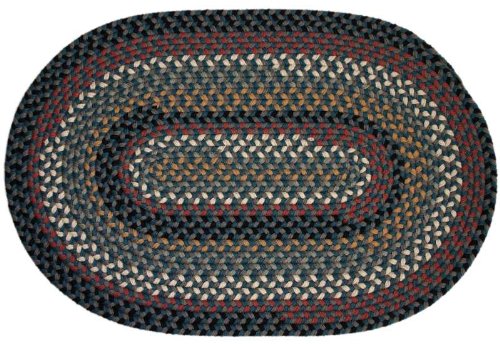 Pilgrim Indoor Outdoor Rugs Teal 2x3 Oval Braided Rug Shop in USA